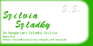 szilvia szladky business card